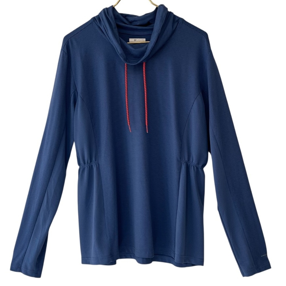Columbia Omni-Wick Blue Cowl Neck Active Pullover XXL